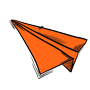 orange small plane